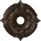 Ekena Millwork Attica PVC Medallion (Canopies up to 5 5/8"), 16"OD x 3 1/2"ID x 1"P, Textured Metallic Mystic Brown CMP16ATAMB - alternate 1